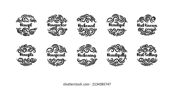 Decorative round ornament in ethnic oriental style with good words. Perfect for printing use such as key chain, greeting card and more. Editable decoration ornament.
