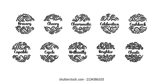 Decorative round ornament in ethnic oriental style with good words. Perfect for printing use such as key chain, greeting card and more. Editable decoration ornament.
