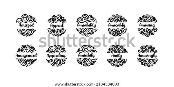 Decorative round ornament\
in ethnic oriental style with good words. Perfect for printing use\
such as key chain, greeting card and more. Editable decoration\
ornament.\
