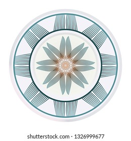 Decorative Round Ornament Mandala From Floral Elements. Vector Illustration. Oriental Pattern. Indian, Moroccan, Mystic, Ottoman Motifs. Anti-Stress Therapy Pattern.