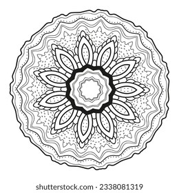 decorative round ornament  vector isolated