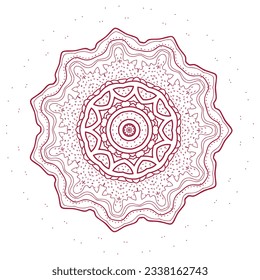 vector de ornamento redondo decorativo aislado