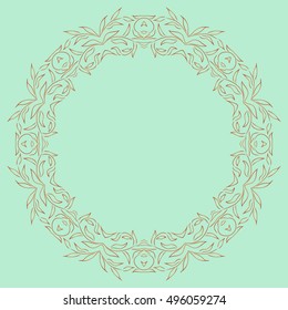 Decorative round ornaments. Mandala pattern, yoga oriental ornament.