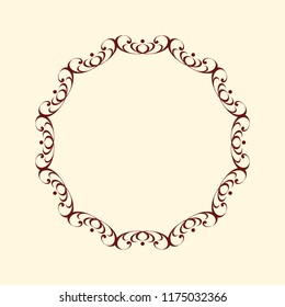 Decorative round retro frames .Vector illustration.