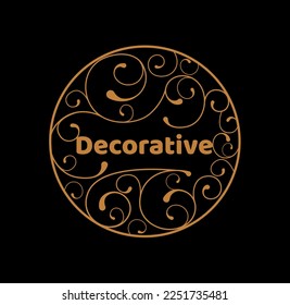 Decorative round vector design. Intricate round.