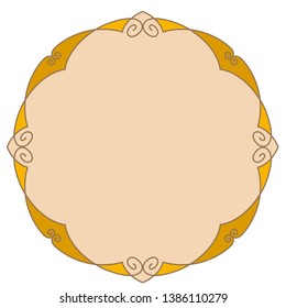Decorative round vintage frames and borders set. Victorian and baroque style design. Elegant royal-style frame shapes with swirls for labels,tags and invitations. Vector illustration. 