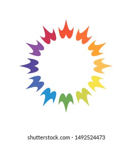 Decorative rounded colorful palette for multiple business needs