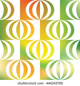 Decorative rounded shapes. Abstract paneling pattern. Seamless texture. Stock vector. Wallpaper background.