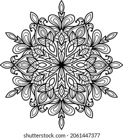 Decorative Rounded zen tangle design rounded  mandala colouring book pages for adults vector illustration