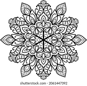 Dekorative abgerundete Zen-Gewebe-Design abgerundete mandala-Farbbuchseiten für Erwachsene Vektorgrafik