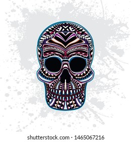 decorative rousing skull art from abstract pattern
