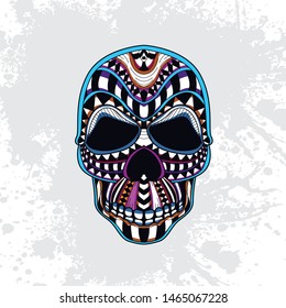 decorative rousing skull art from abstract pattern