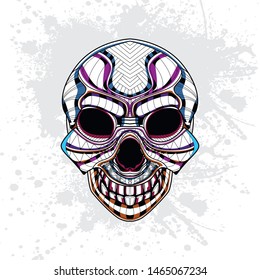 decorative rousing skull art from abstract pattern