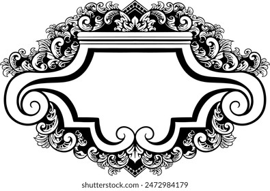 decorative royal vintage ornate traditional medal award banner vector