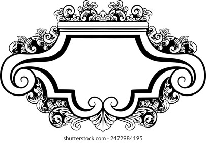 decorative royal vintage ornate traditional medal award banner vector