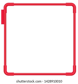Decorative ruled imitation model model runner, pop image background, square, red