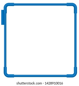 Decorative ruled imitation model model runner, pop image background, square, blue