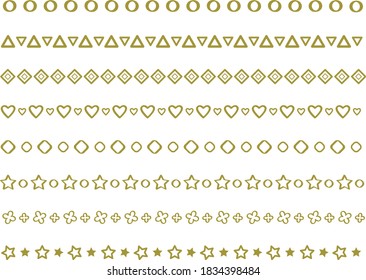 Juego de materiales decorativos (oro)