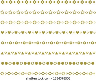 Decorative ruled material set (gold)