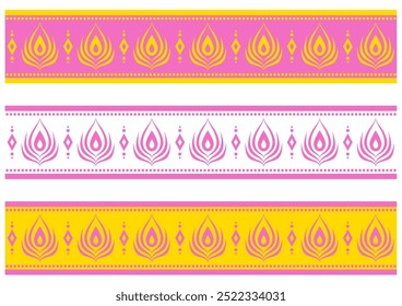 Decorative ruled set in Indian style. Vector data.
