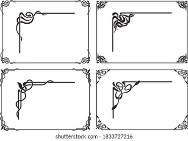 Decorative ruled vector frame material