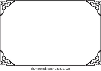 Decorative ruled vector frame material