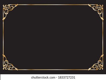 Decorative ruled vector frame material