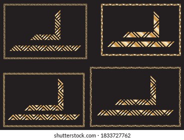 Material de marco vectorial gobernado decorativo