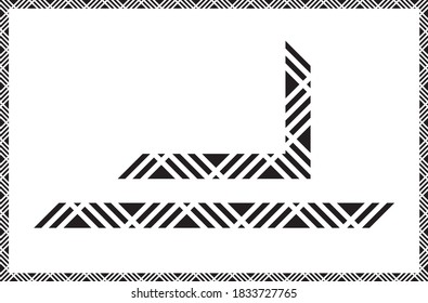 Decorative ruled vector frame material