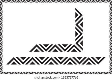 Decorative ruled vector frame material