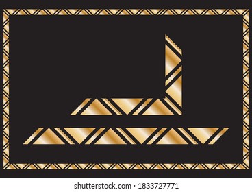 Material de marco vectorial gobernado decorativo