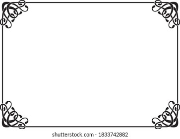 Material de marco vectorial gobernado decorativo