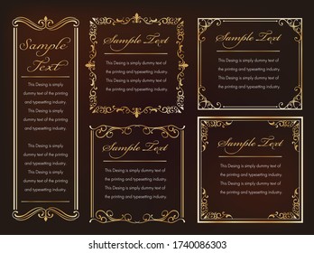 
Decorative ruled vintage frame antique design wedding card