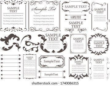 
Decorative ruled vintage frame antique design wedding card