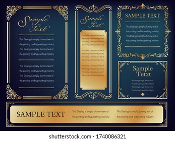 
Decorative ruled vintage frame antique design wedding card