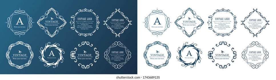 
Decorative rules for design, easy-to-use title design. Set of headings and labels