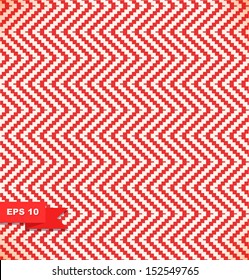 Decorative rustic christmas pattern in traditional holiday colors. Red and white seamless abstract background