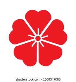 Decorative sakura flower design elements. Can be used for cards, invitations, banners, posters, print design. Floral background in line art style
