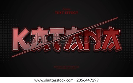 decorative samurai japan editable text effect vector design