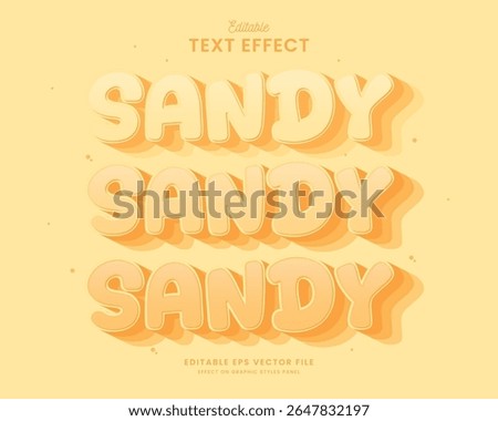 decorative sandy yellow editable text effect design