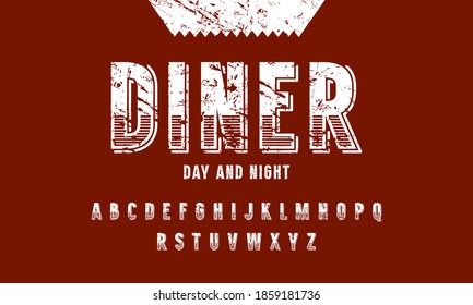 Diner Font Stock Vectors Images Vector Art Shutterstock