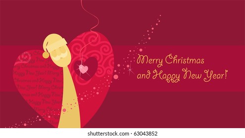 decorative Santa Claus with a heart