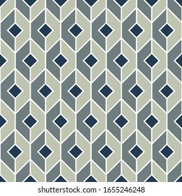 Decorative Scandinavian modern pattern for the background, tile and textiles. It is assembled from modular parts. Vector. Seamless.