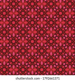Decorative Scandinavian modern pattern for the background, tile and textiles. It is assembled from modular parts. Vector. Seamless.