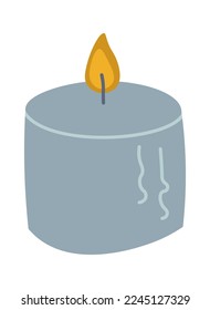 Icono plano de velas con aroma decorativo Aromaterapia. Ilustración del vector