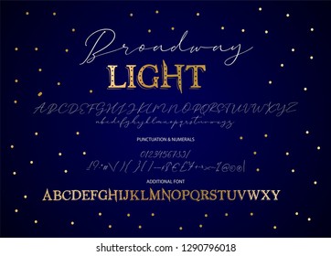 Decorative script duo font. Serif and script. Alphabet vector calligraphy signs. Letter vector set. Hand drawn typography typeset.