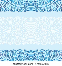 Decorative sea background. Vector illustration