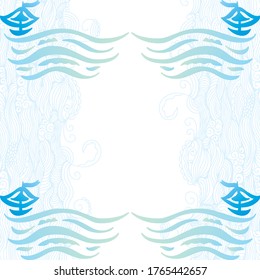 Decorative sea background. Vector illustration