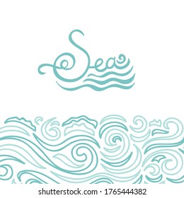 Decorative sea background. Vector illustration