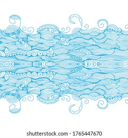 Decorative sea background. Vector illustration